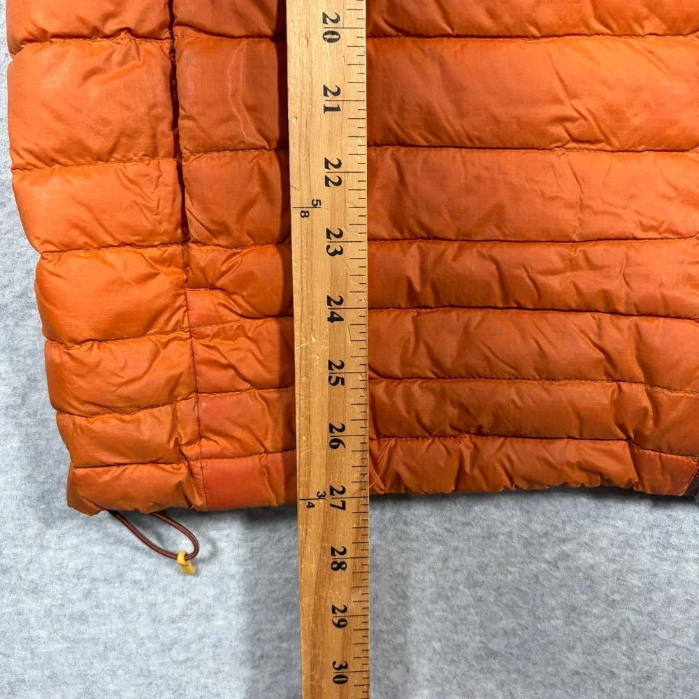 Cotopaxi Fuego Hooded Down Jacket Men Large Blue Orange Yellow Puffer Coat